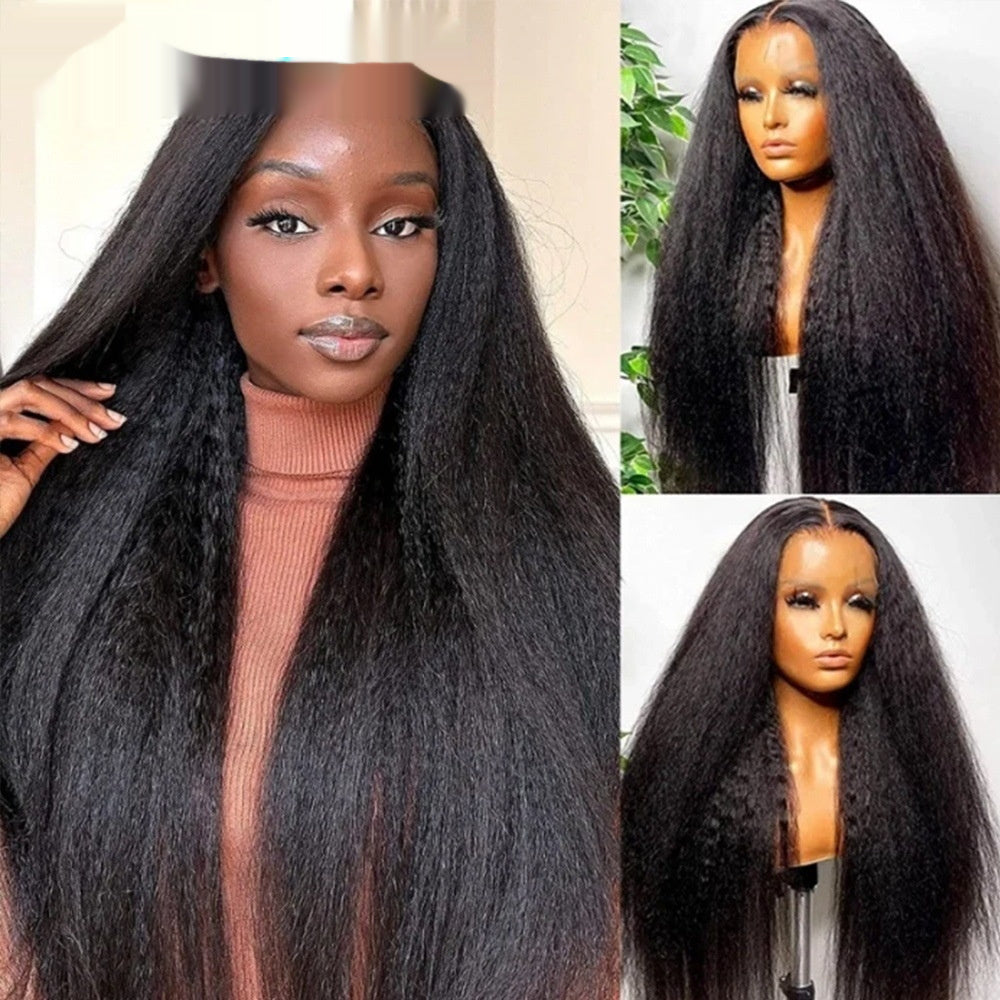 Womens Natural-color Human Hair Wig