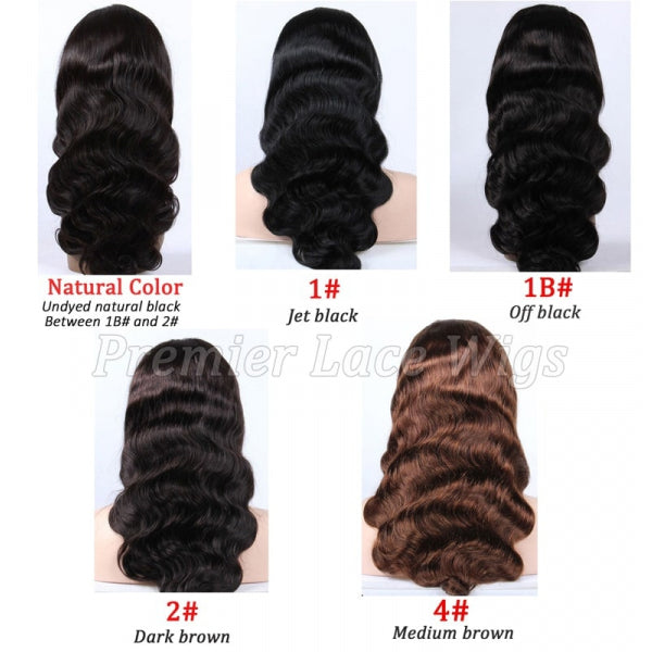 13x5 Lace Front Body Wave Middle Part Human Hair Wig Natural Color  Density view 5