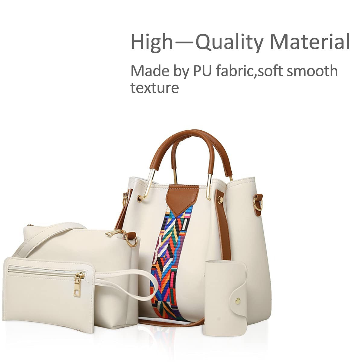 Women Handbags Shoulder Bags 4 Pcs Handbags For Ladies Top-Handles Crossbody Bags Purse Wallet view 5