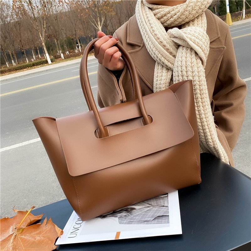 Fashion Women Shoulder Bags Large Capacity Handbags Simple Retro Tote Bags Solid Color Famous Brand High Quality Bags view 4