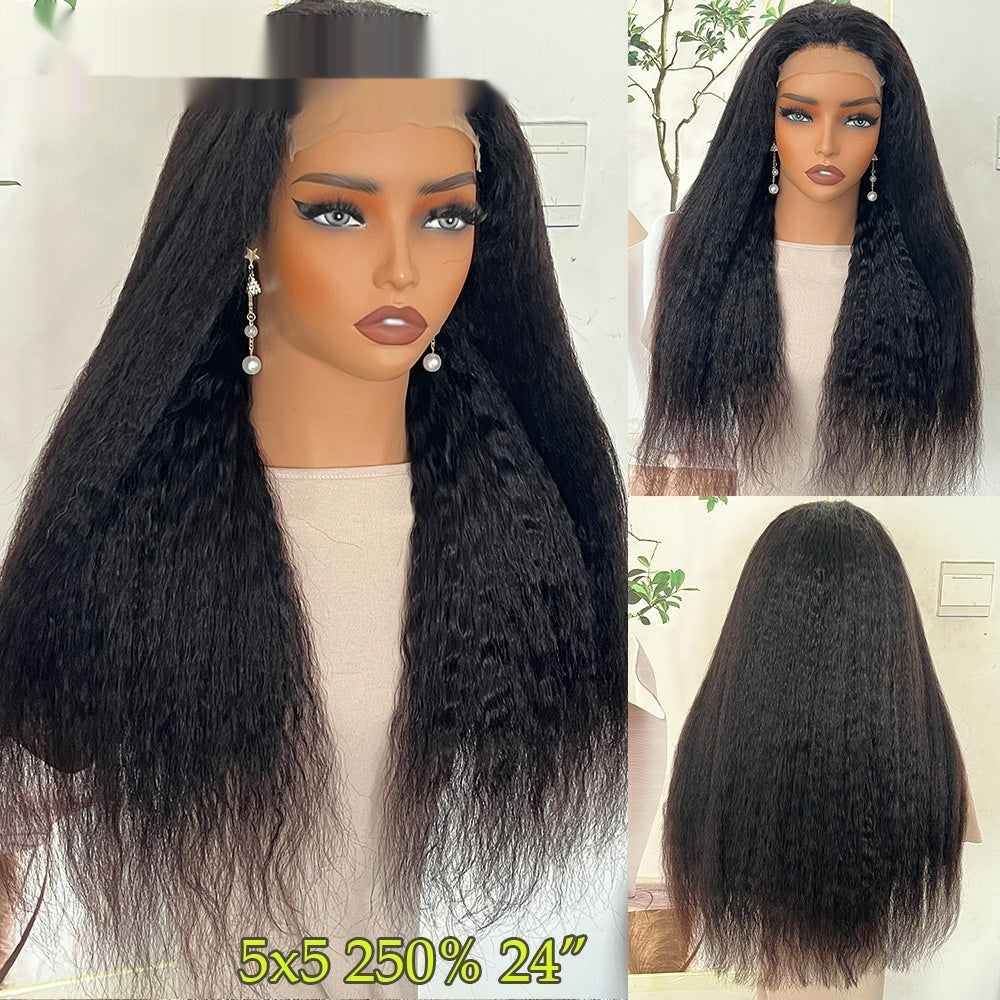 Womens Natural-color Human Hair Wig view 3