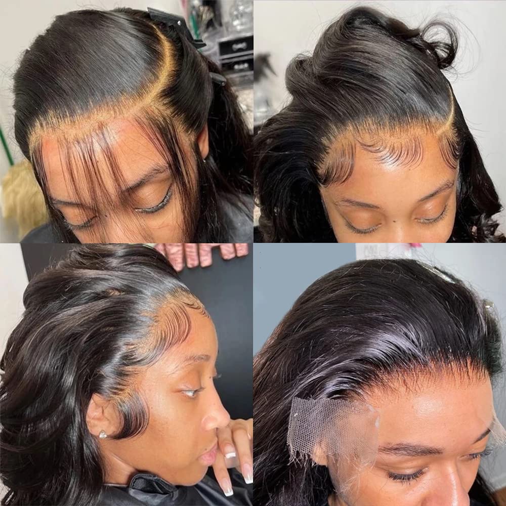 13x4 Lace Front Human Hair Wigs Natural Color Body Wave Density view 4