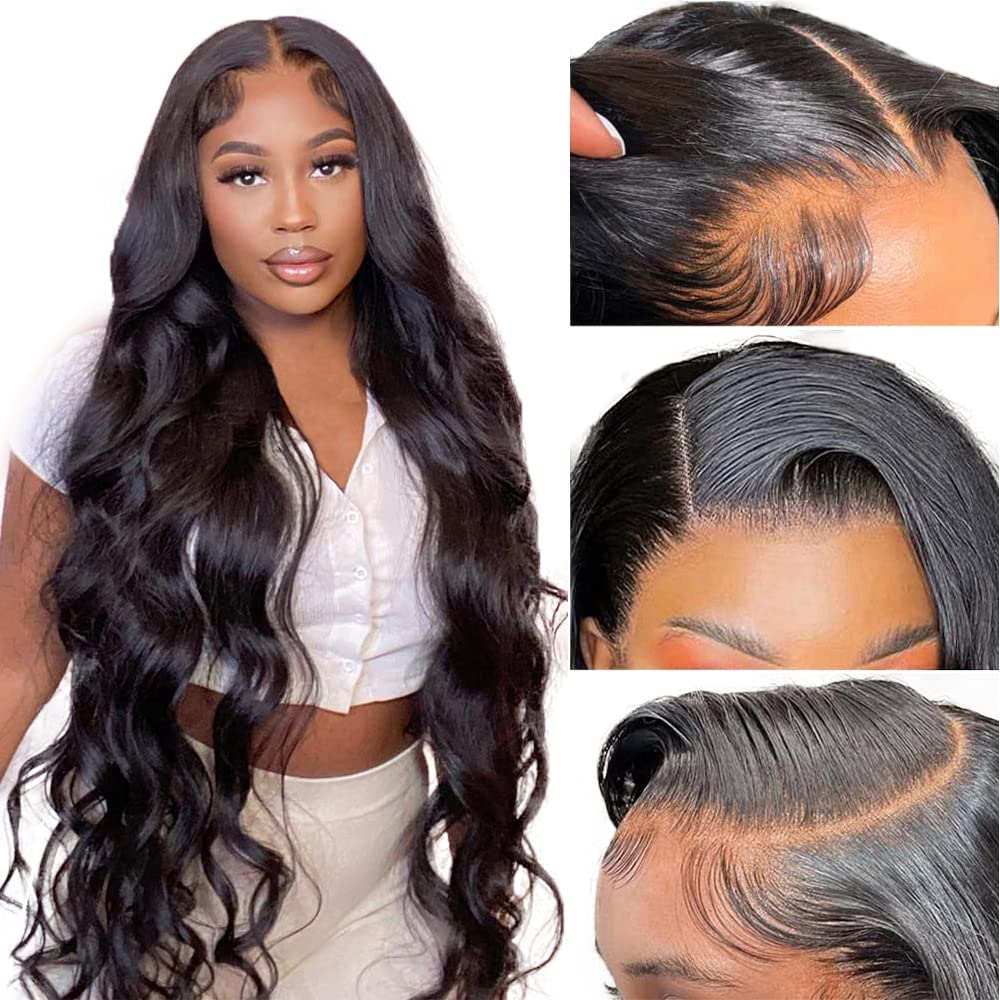 13x4 Lace Front Human Hair Wigs Natural Color Body Wave Density view 3