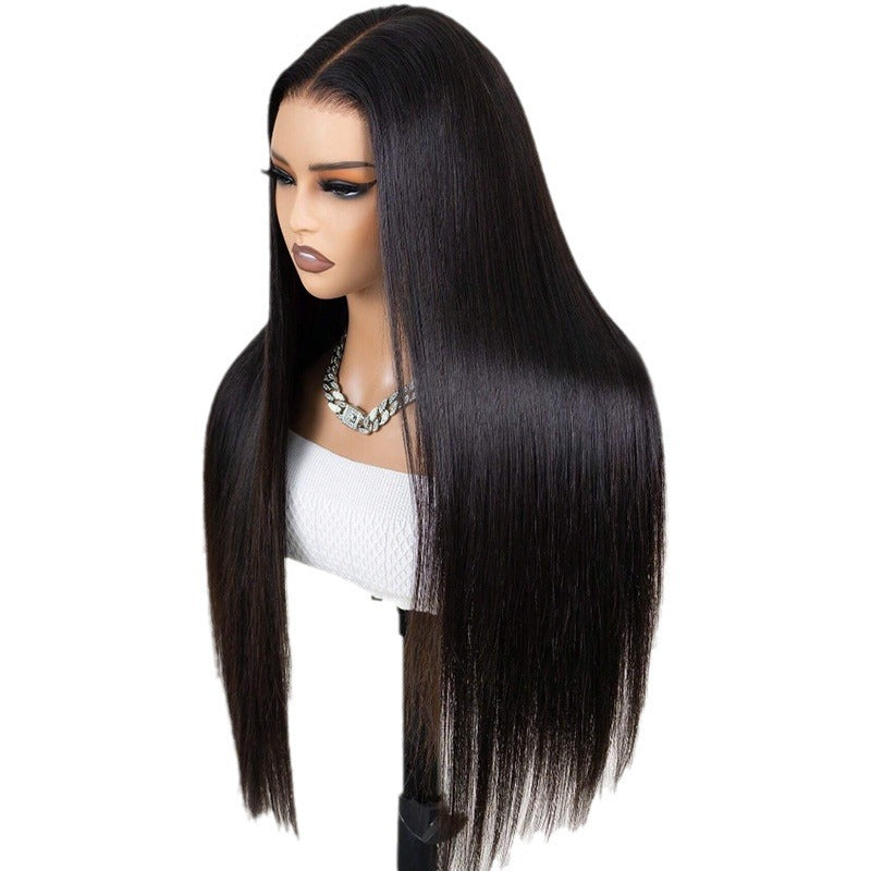 13x6 straight lace front human hair wig view 5