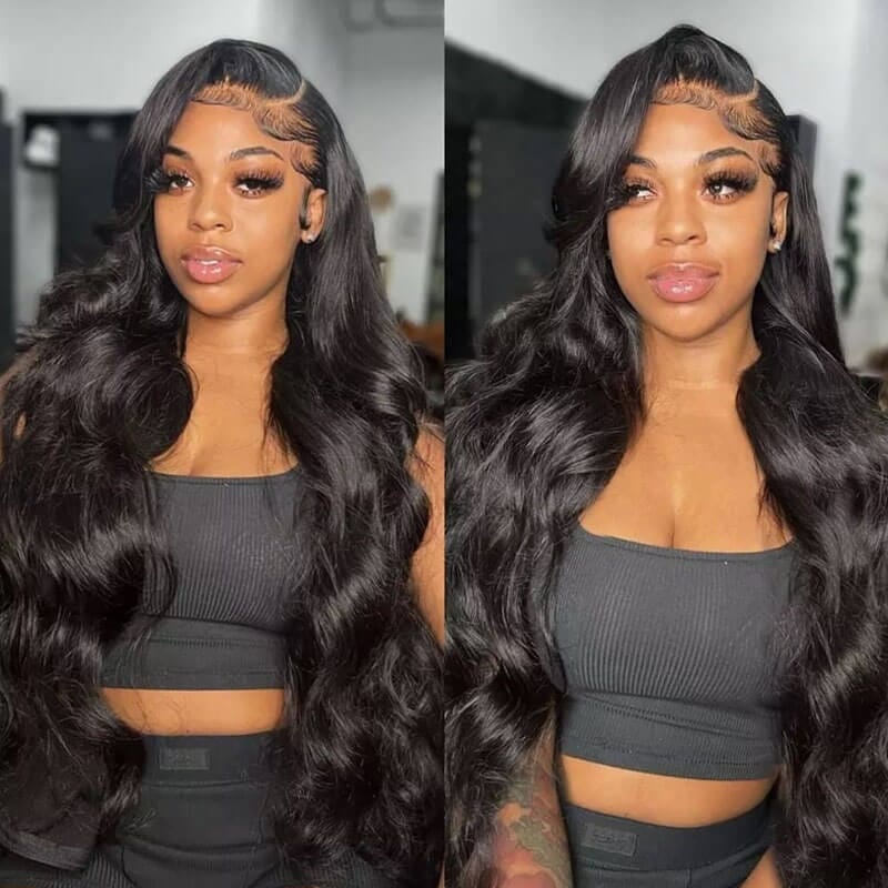 4x6 Lace Closure Wig Human Hair Natural Color Body Wave view 6