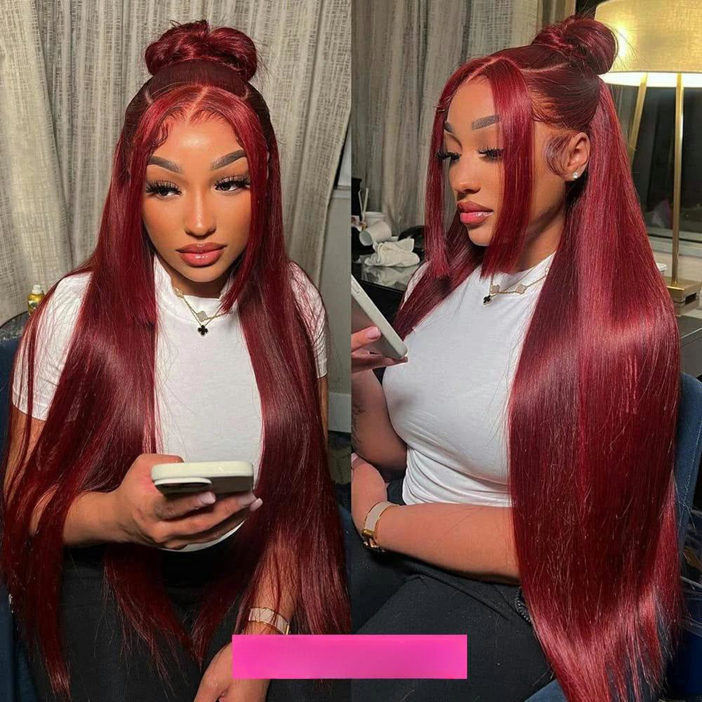 African Women Wig Long Straight Hair Lace Hair Cover view 4