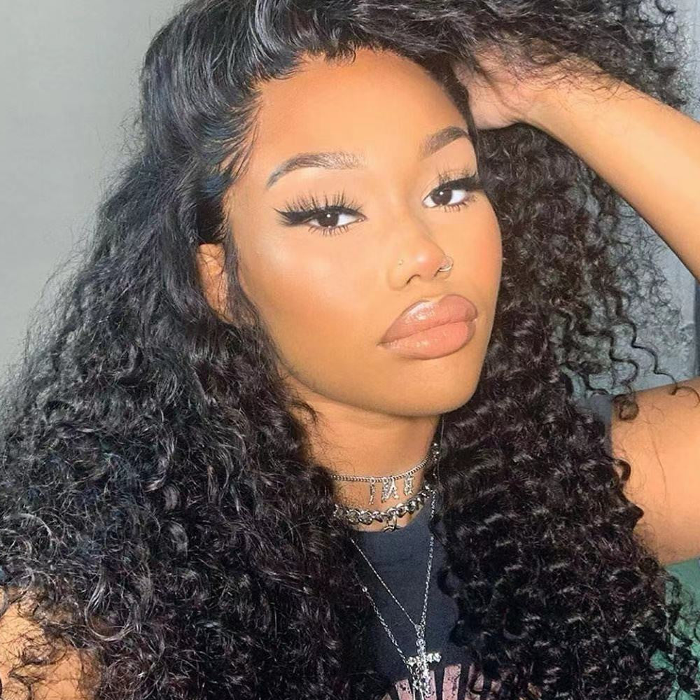 Afro-American Women's Curly Hair Is Parted view 4