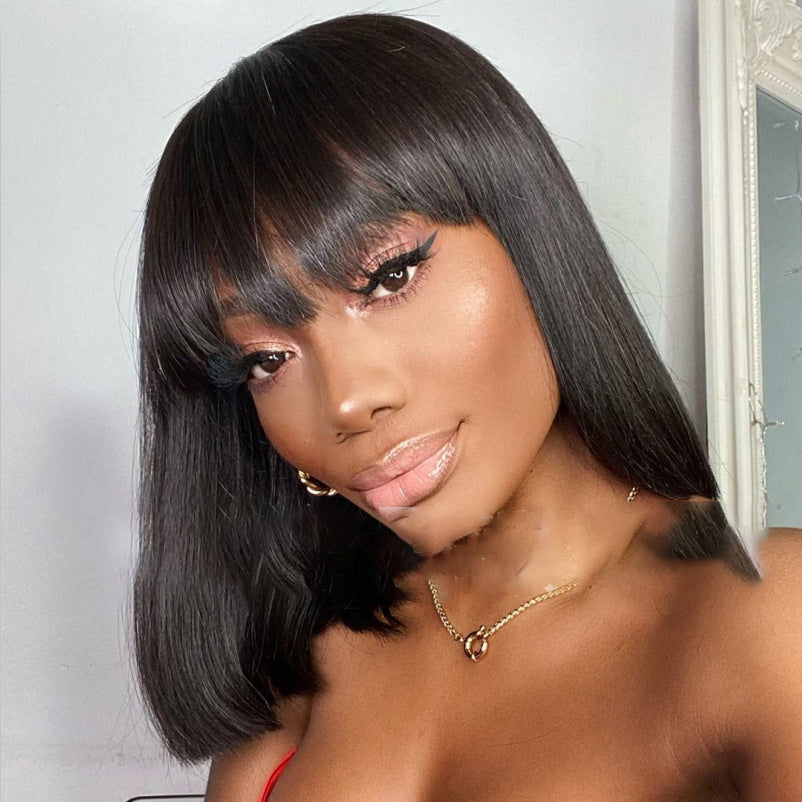 Beauty Short Straight Hair Boobs Face Shaping Headgear view 4