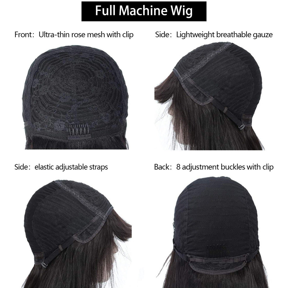 BOB Wig Full Mechanism Headgear Real Hair view 5