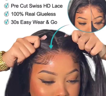 Body Wave Glueless Human Hair WigsGlue-free Hoods view 7