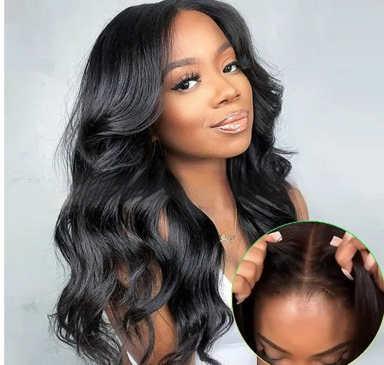 Body Wave Glueless Human Hair WigsGlue-free Hoods view 5