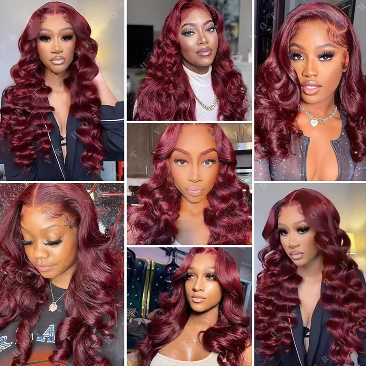 Body Wave Human Hair Wig 13x4 HD Burgundy Lace Front Wig Human Hair With Aligned Cuticle Brazilian Wig view 4