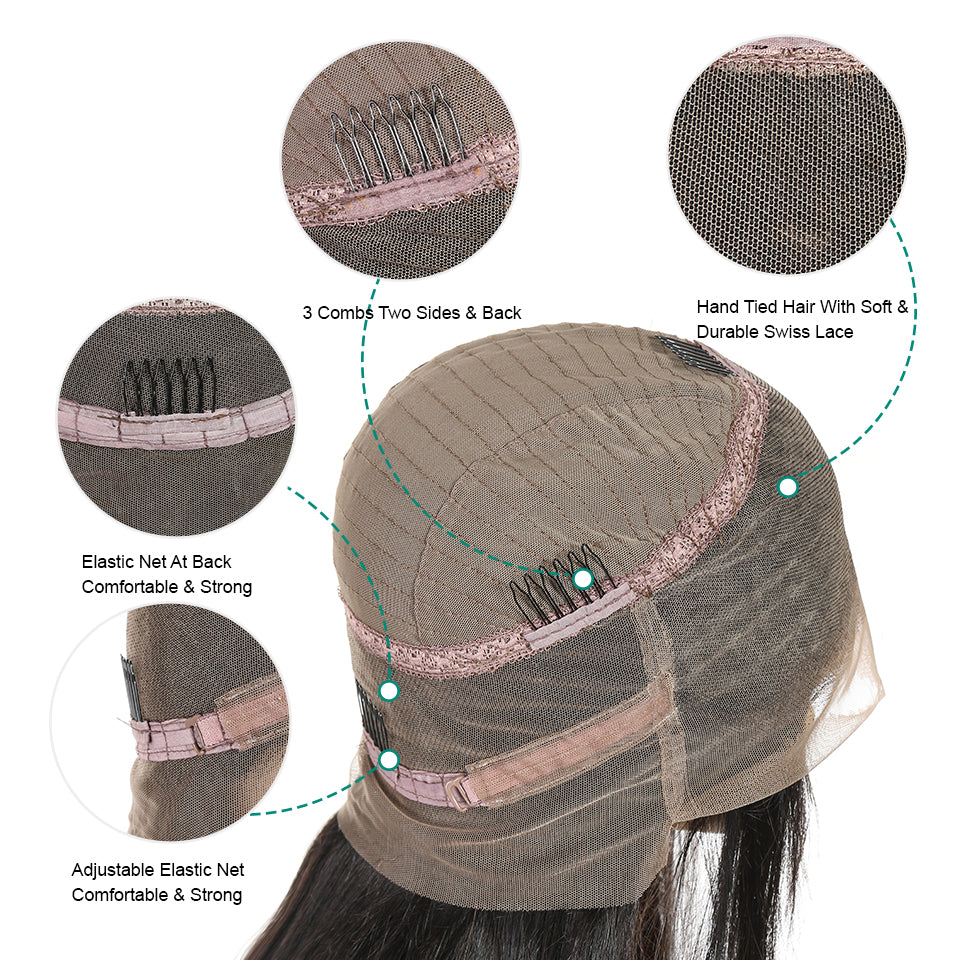 Chemical fiber black long curly hair wig view 4