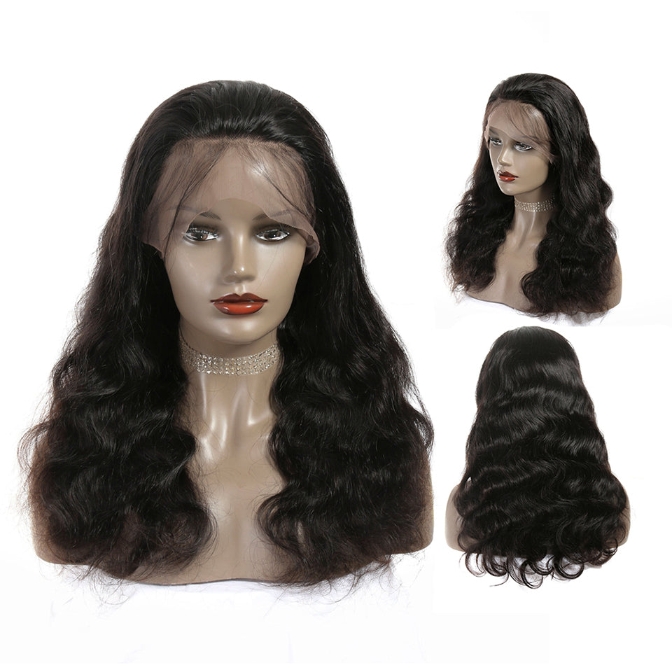 Chemical fiber black long curly hair wig view 5