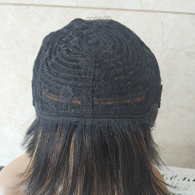 Double Drawn Short Bob Wig Brazilian Human Hair Fringe Wig view 5