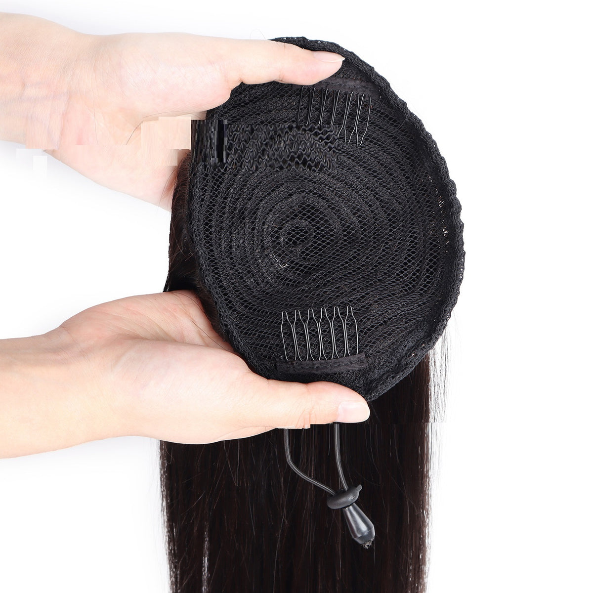 Drawstring Straight Hair Wig Ponytail Braids view 4