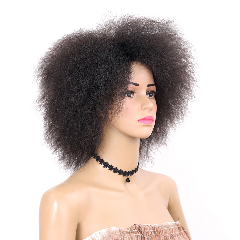 Fluffy curly hair wig view 7