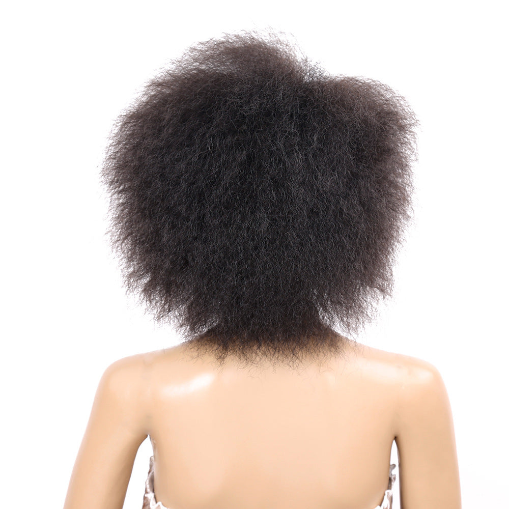 Fluffy curly hair wig view 4