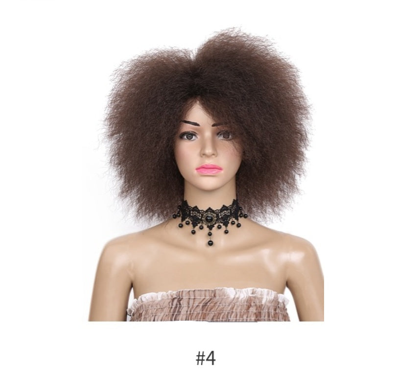 Fluffy curly hair wig view 9