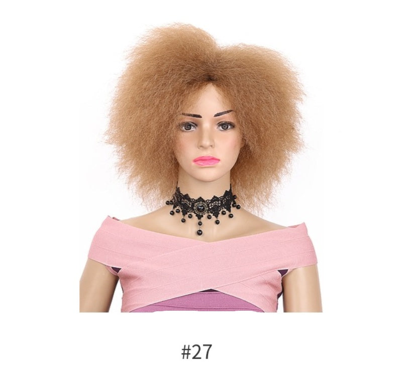 Fluffy curly hair wig view 8