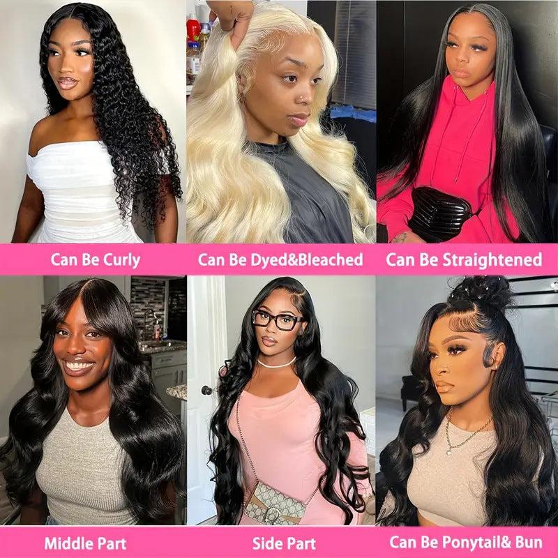 Front Lace Wig Medium Big Wave Female view 4