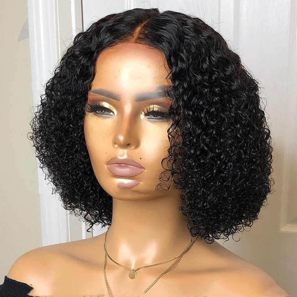 Ladies Front Lace Synthetic Short Curly Wig view 5