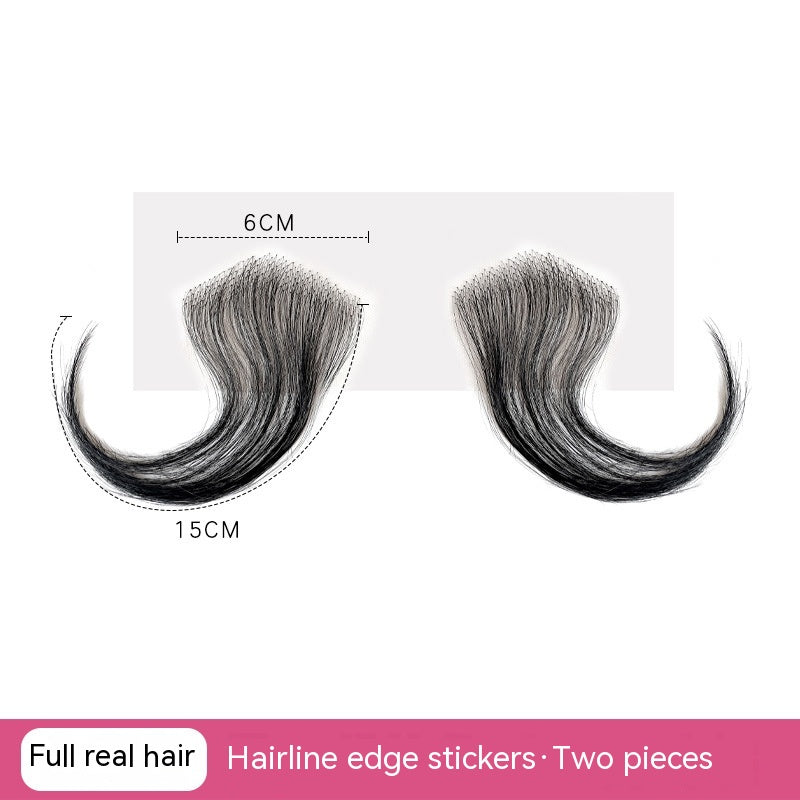 Real Hair Hairline Stickers Wig Bangs Sideburns Stickers view 5