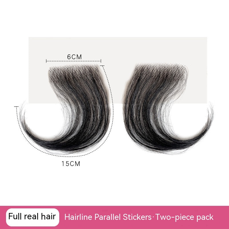 Real Hair Hairline Stickers Wig Bangs Sideburns Stickers view 8