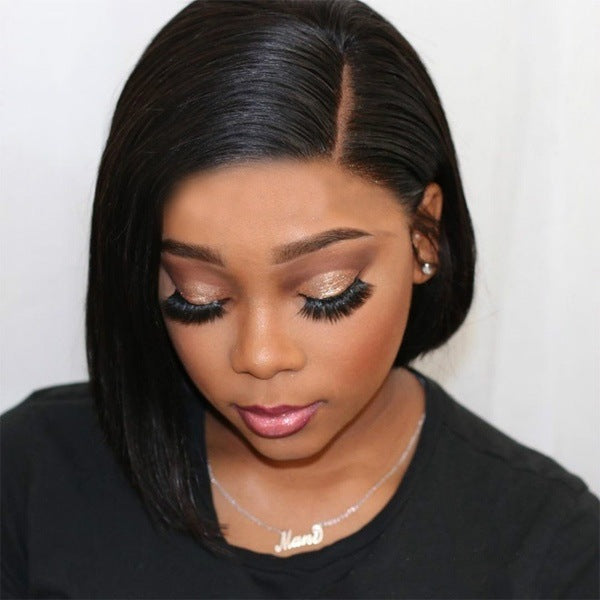 Short straight hair black view 5