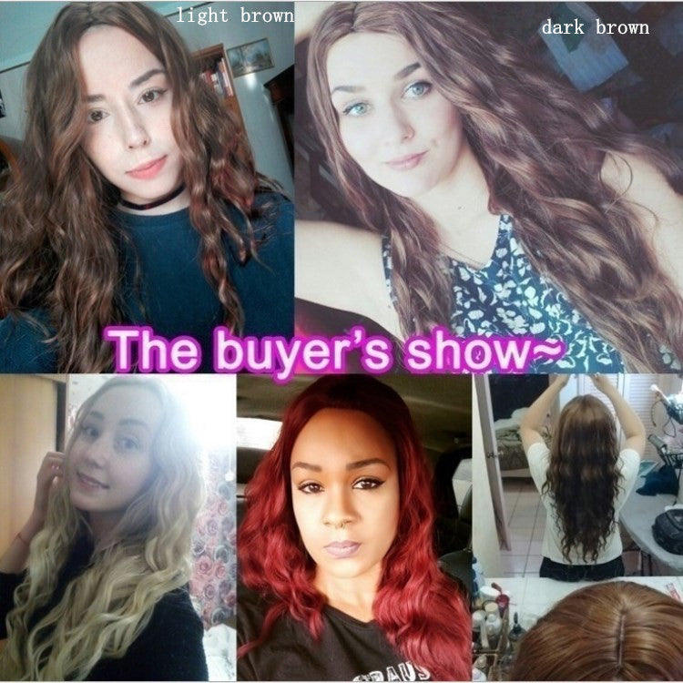 Wig Black Burgundy Multicolor Curly Hair view 6