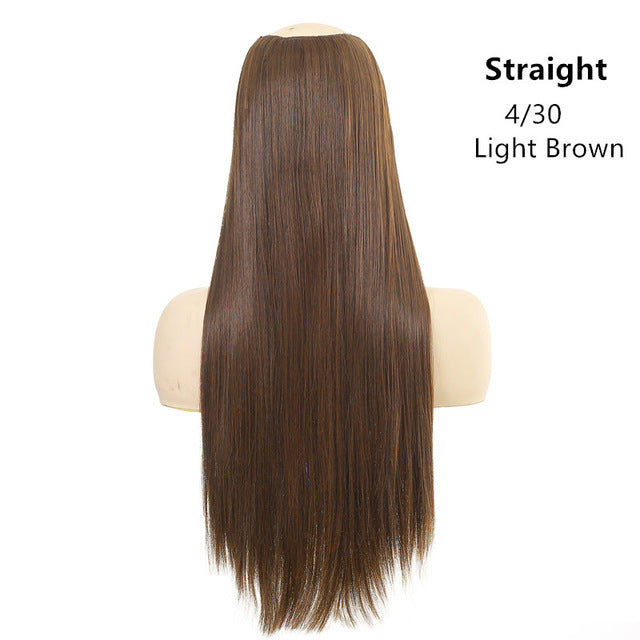 Wig Female One Piece Natural Long Straight Hair view 3