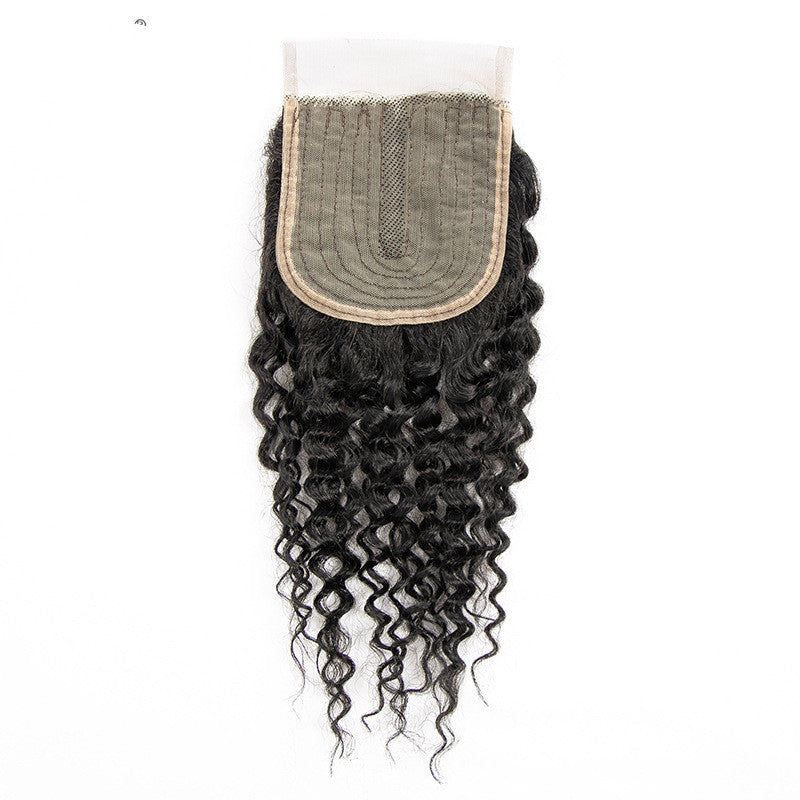 Wig Human Hair Mixed 7-piece Small Curly Curtain Hair Block Set view 5