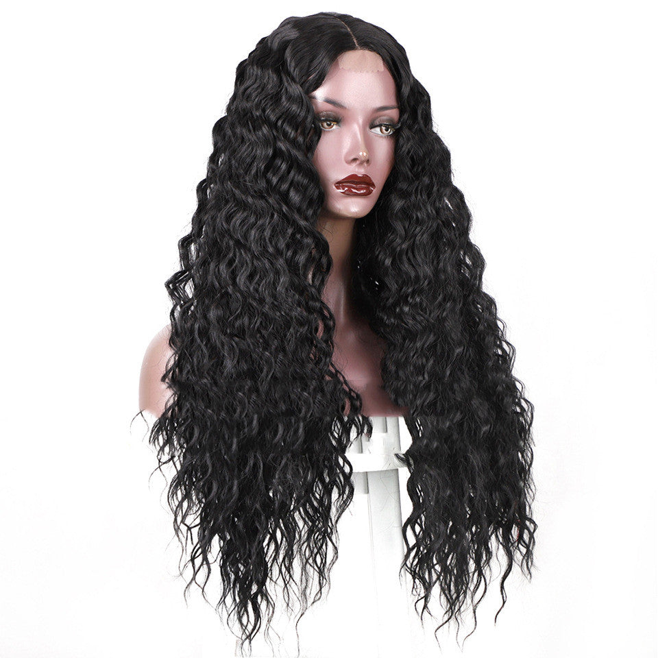 Wig Ladies Long Curly Hair African Small Curls view 3