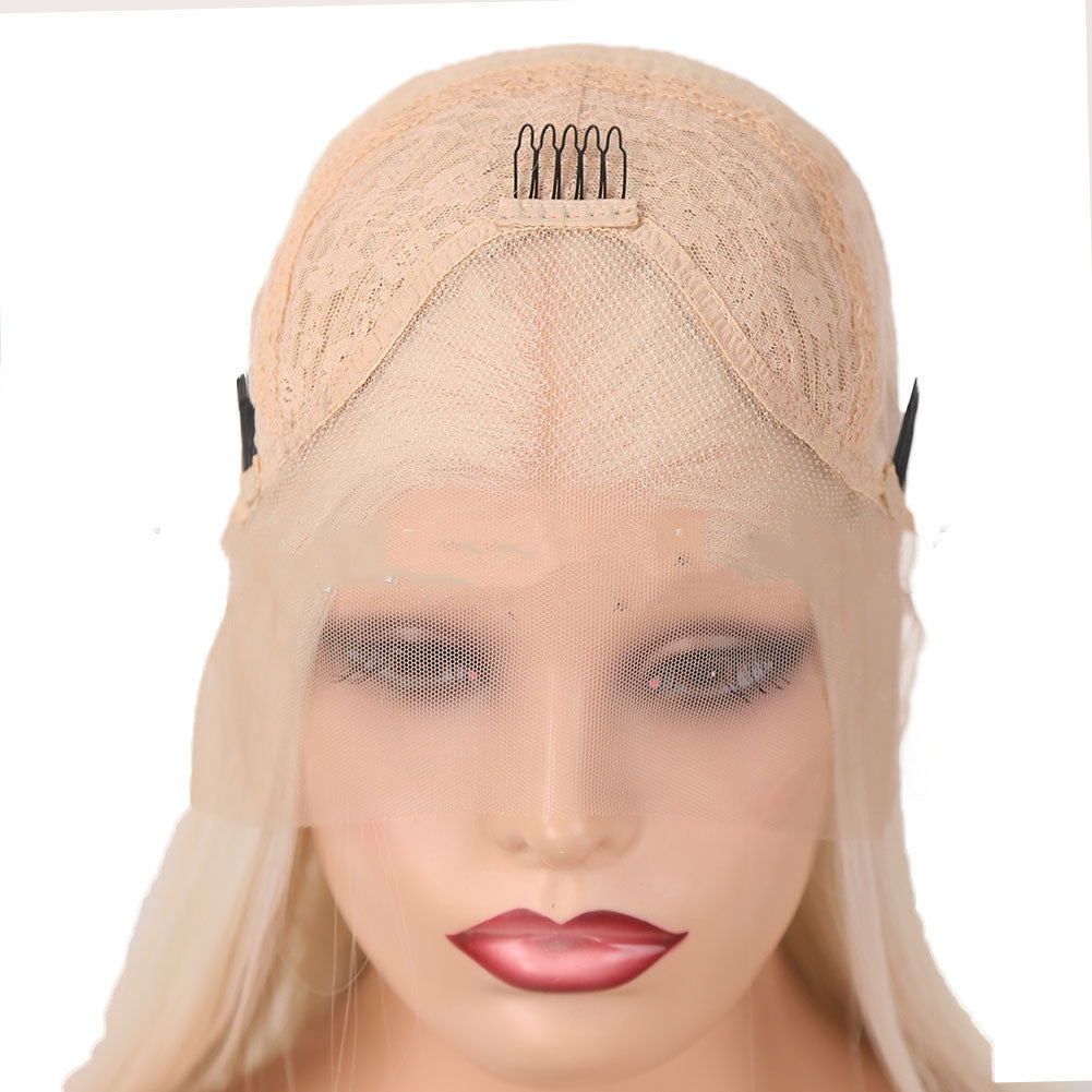 Women's Front Lace Curly Hair Chemical Fiber High Temperature Silk Headgear view 4